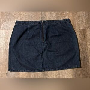 Dark Wash Denim Mini Skirt